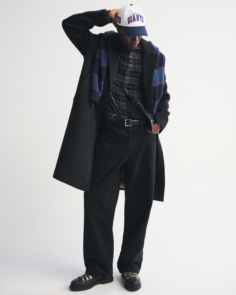 Wool-Blend Double-Breasted Coat