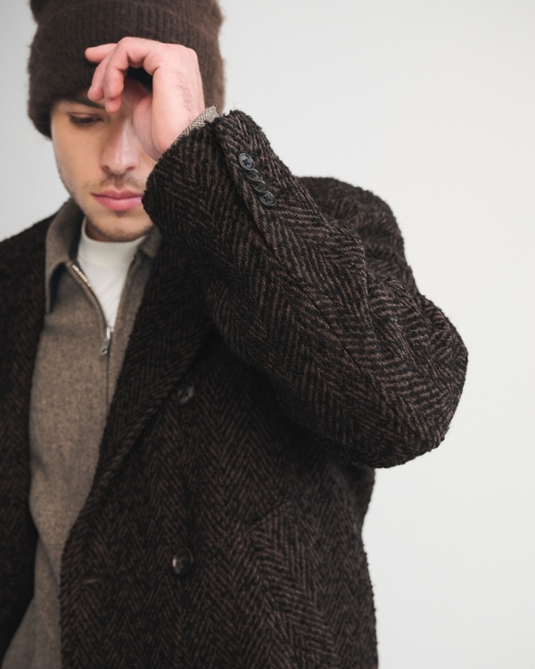 Wool-Blend Double-Breasted Coat