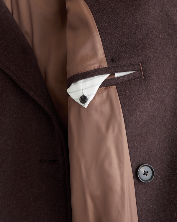 Men's Wool-Blend Double-Breasted Coat | Men's Clearance