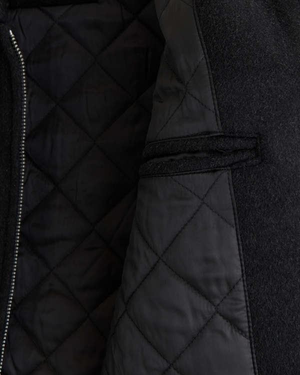 Wool-Blend Mid-Length Zip Jacket