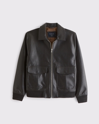 Vegan Leather Aviator Jacket