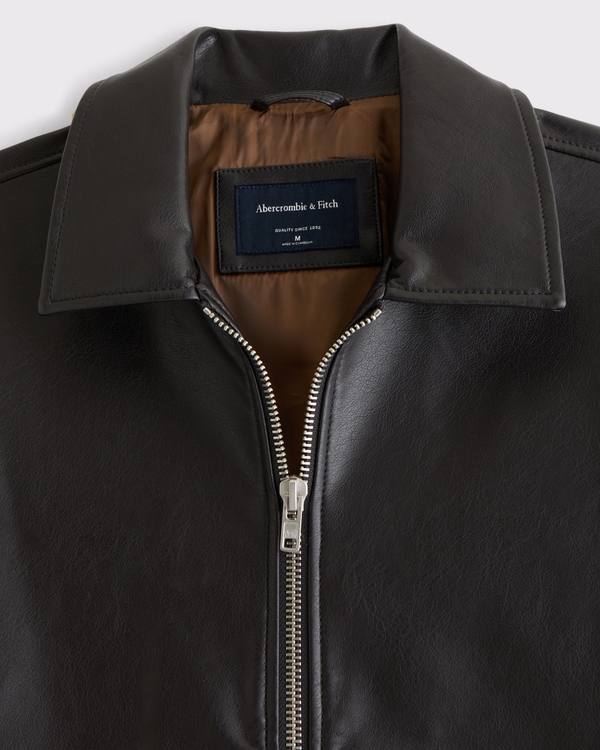 Men's Vegan Leather Aviator Jacket | Men's Clearance | Abercrombie.com
