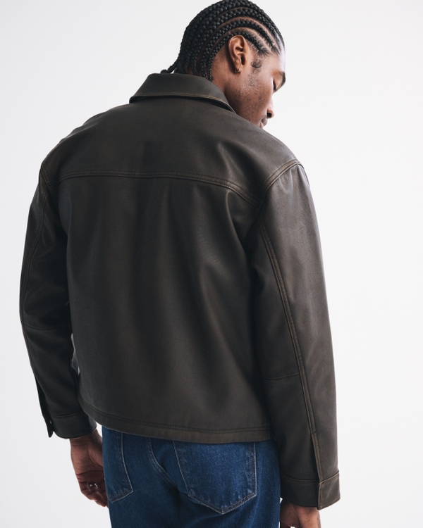 Easy Vegan Leather Zip Jacket