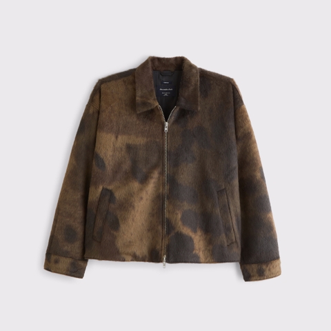 Мужские куртки Abercrombie & Fitch Vegan Pony Hair Zip Trucker Jacket