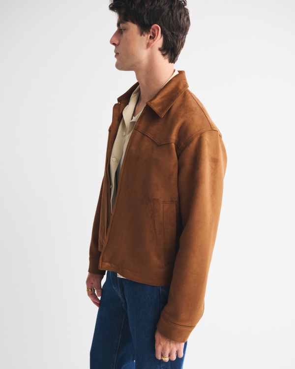 Vegan Suede Easy Zip Jacket