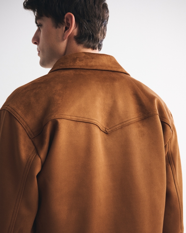 Vegan Suede Easy Zip Jacket