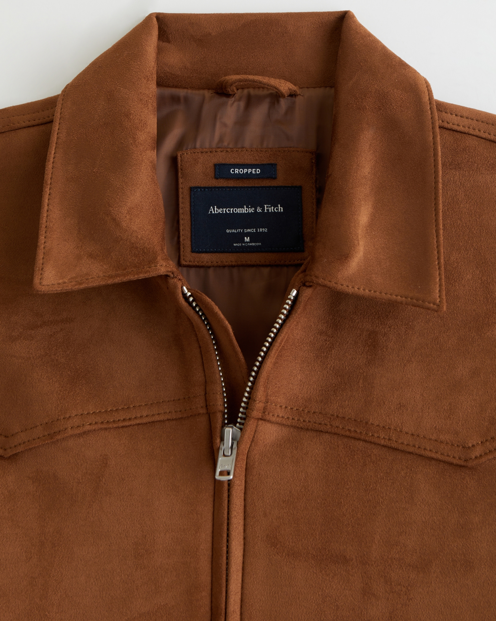 Vegan Suede Easy Zip Jacket