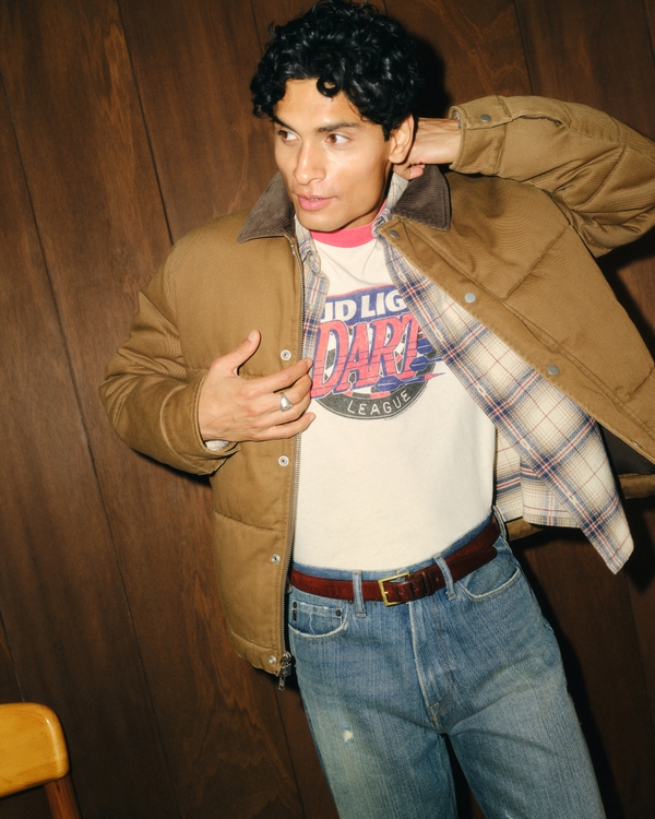 Workwear Puffer, Brown view 1