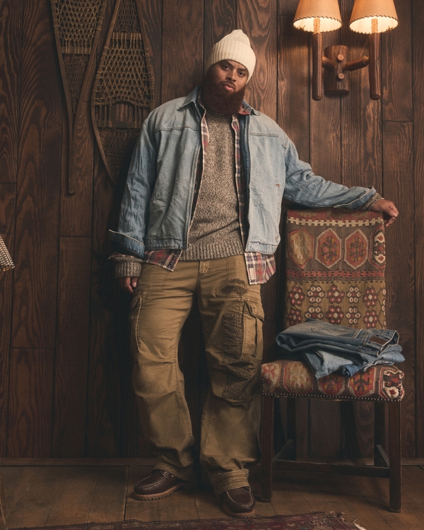 Chaqueta denim con cremallera de corte easy fit, Lavado Claro view 1