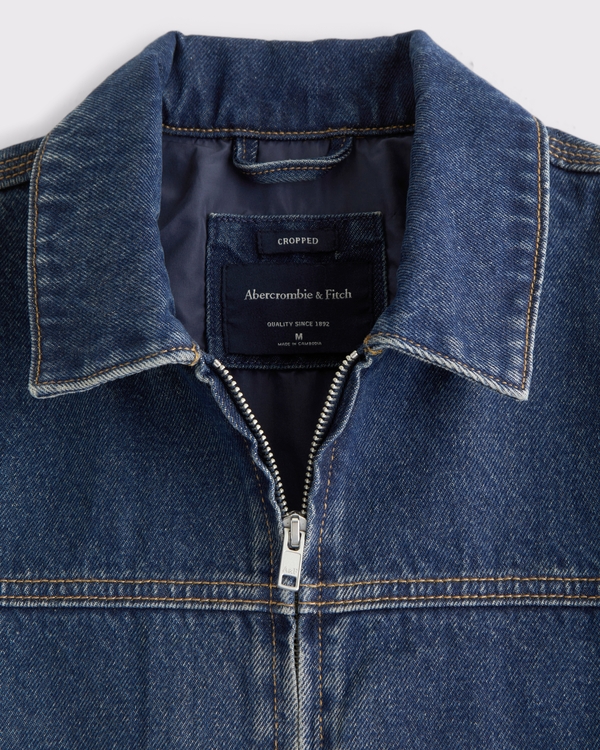 Men's Easy Denim Zip Jacket | Men's Clearance | Abercrombie.com