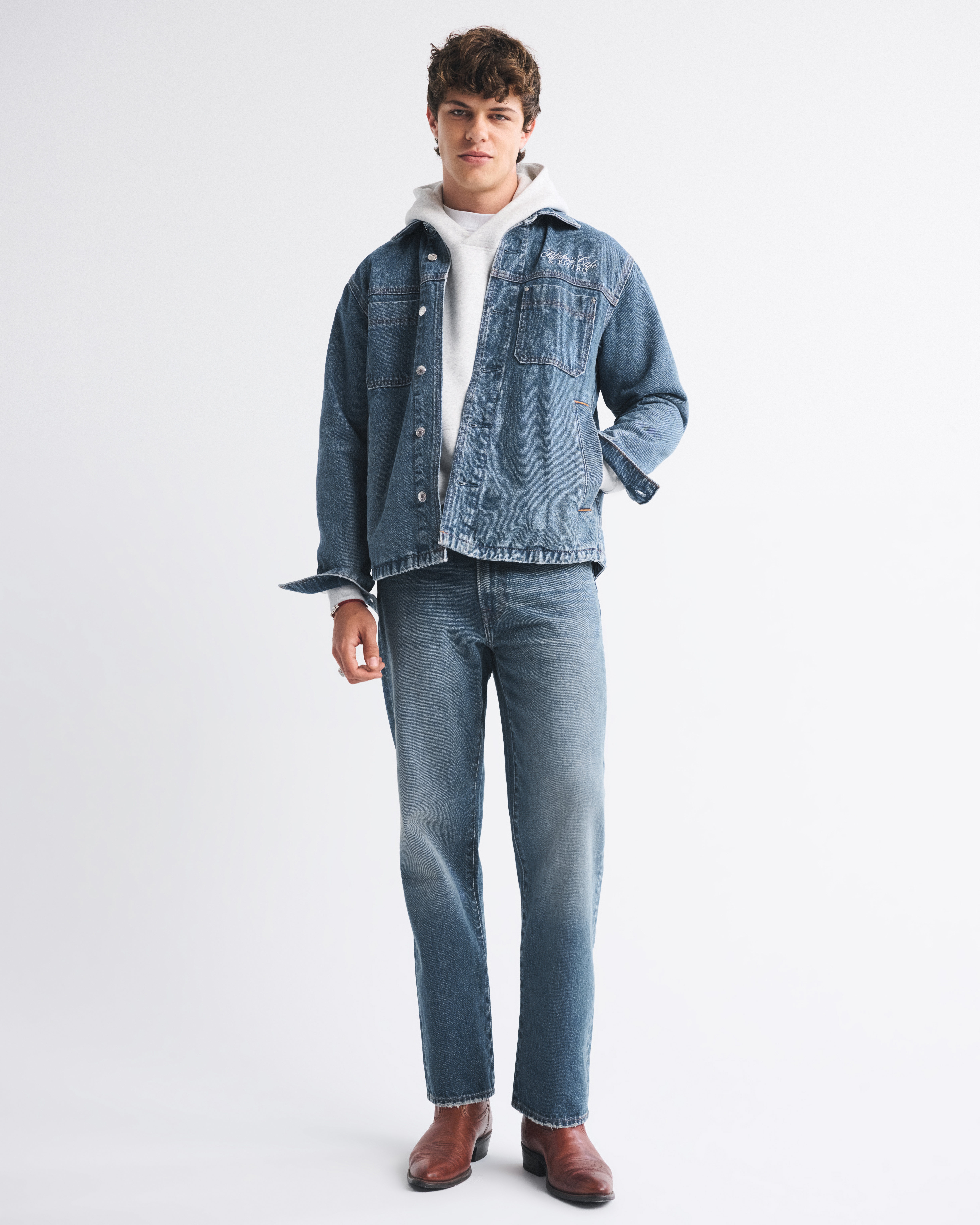 Мужские куртки Abercrombie & Fitch Denim Shirt Jacket — фото 3