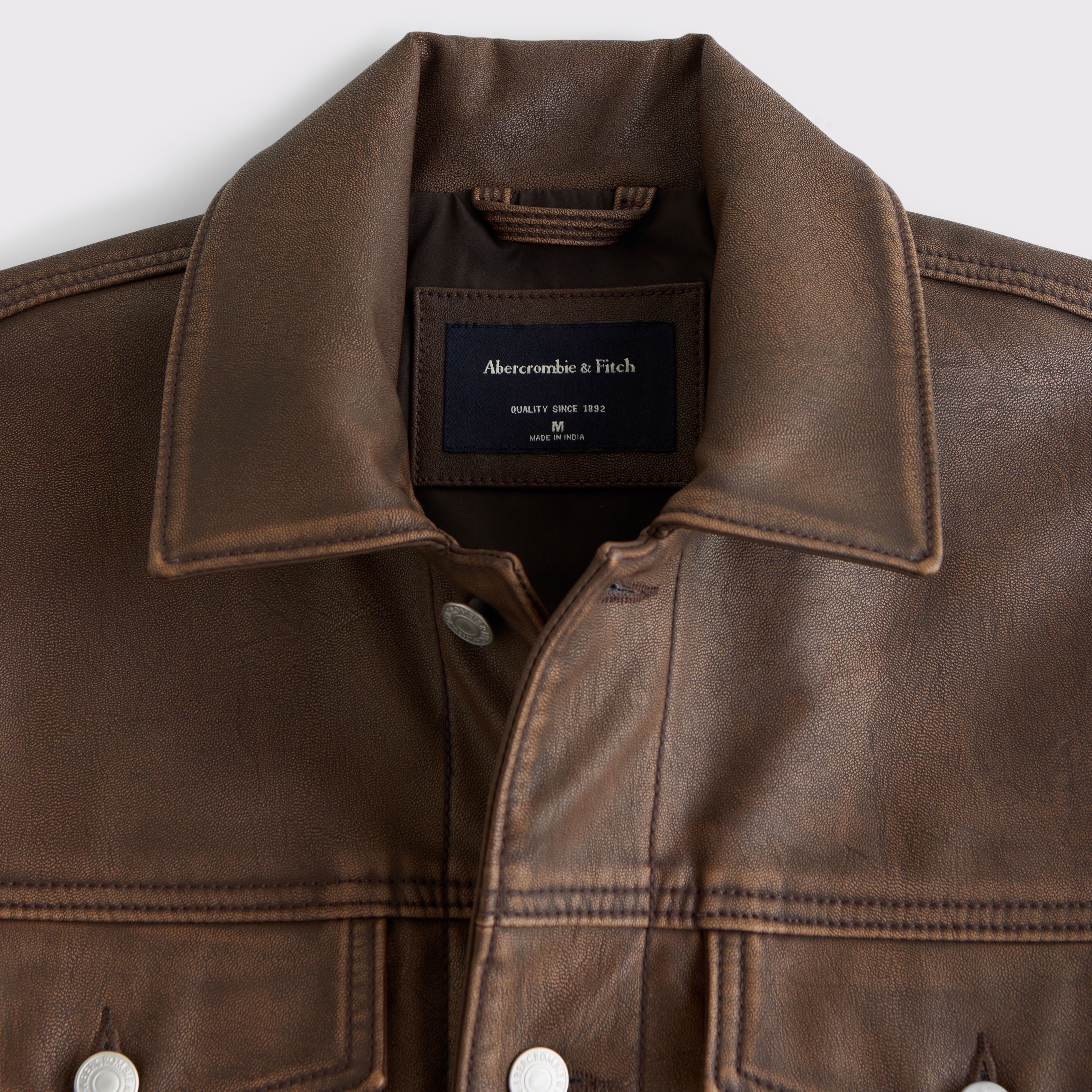 Men's Vegan Leather Trucker Jacket | Men's Coats & Jackets