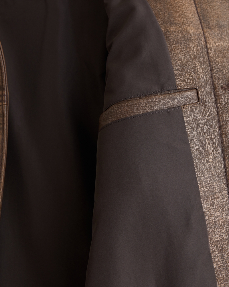 Vegan Leather Trucker Jacket