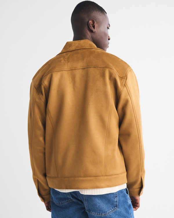 Vegan Suede Trucker Jacket