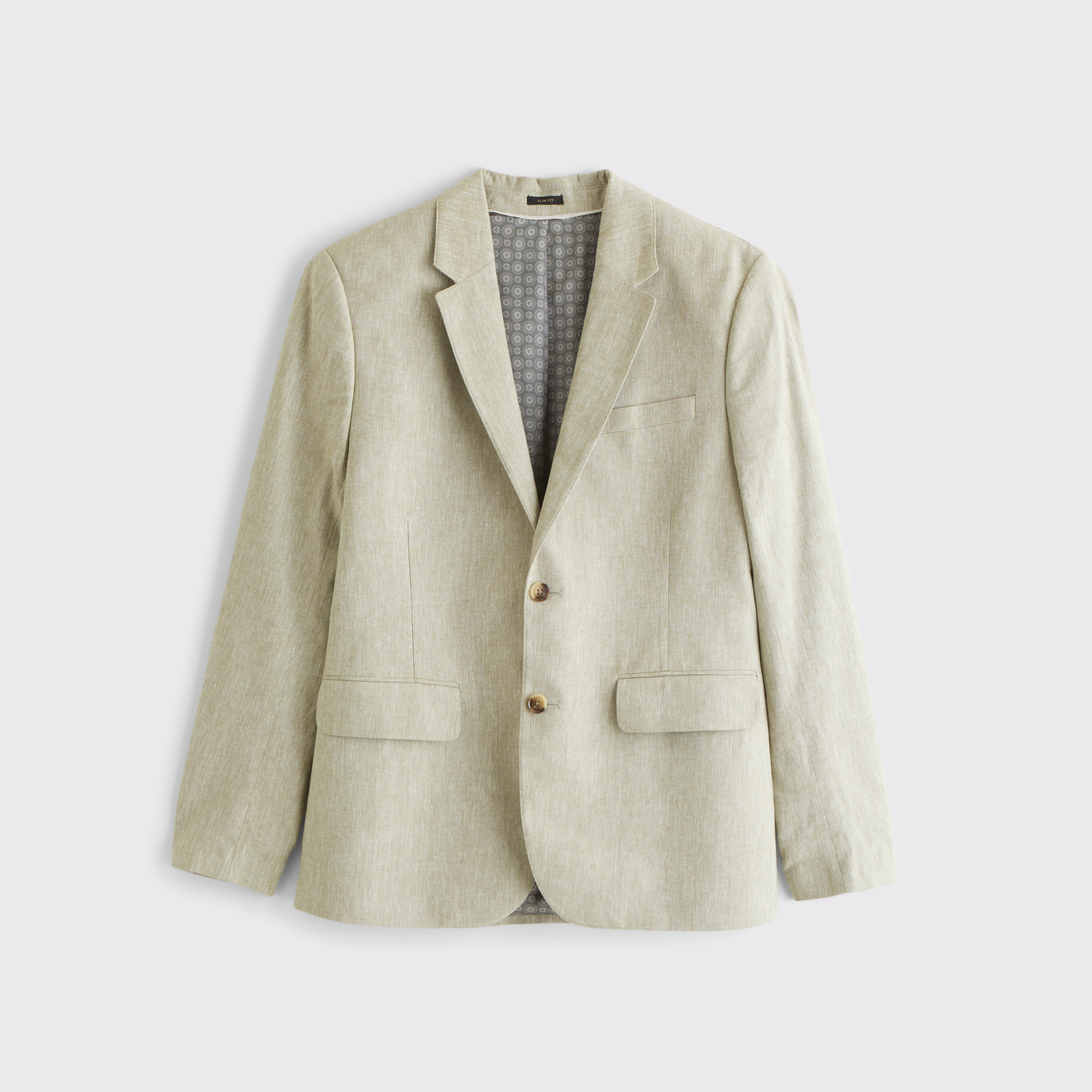 Abercrombie & Fitch The A&f Collins Slim Linen-blend Blazer In Neutral
