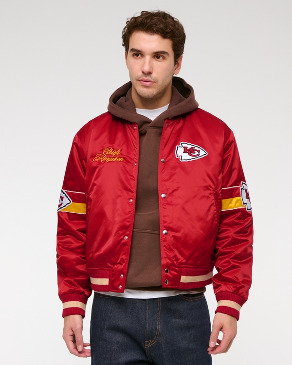 Kansas City Chiefs Varsity Bomber Jacket, Red view 1