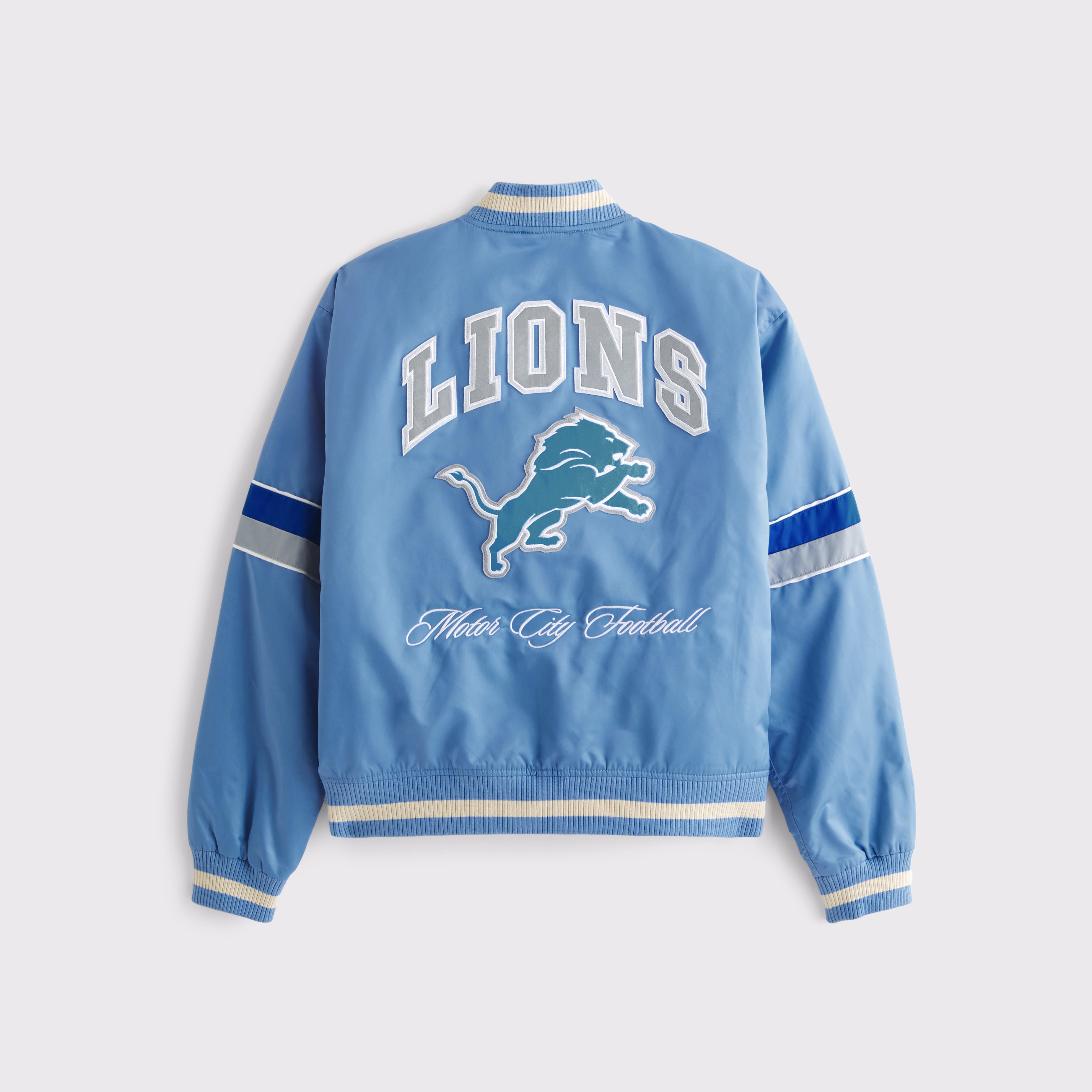 Men's Detroit Lions Varsity Bomber Jacket | Men's Coats Men's Detroit Lions Varsity Bomber Jacket | Men's Coats