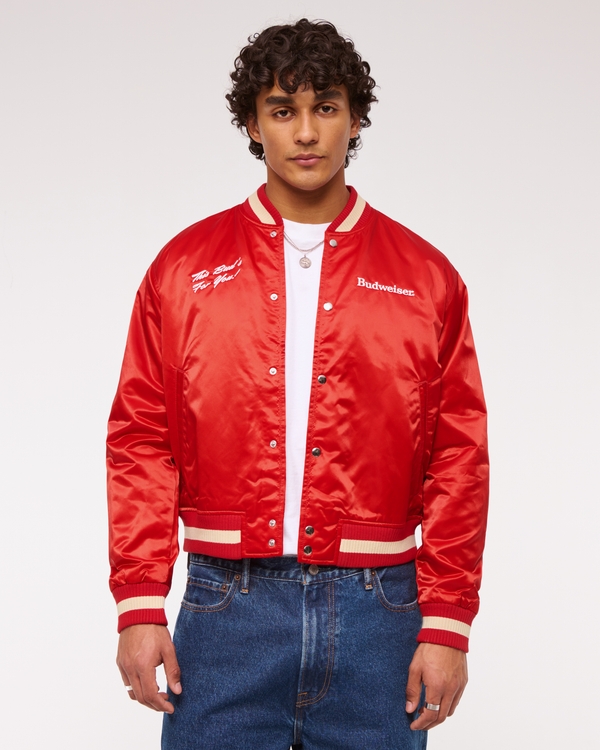 Budweiser Varsity Bomber Jacket