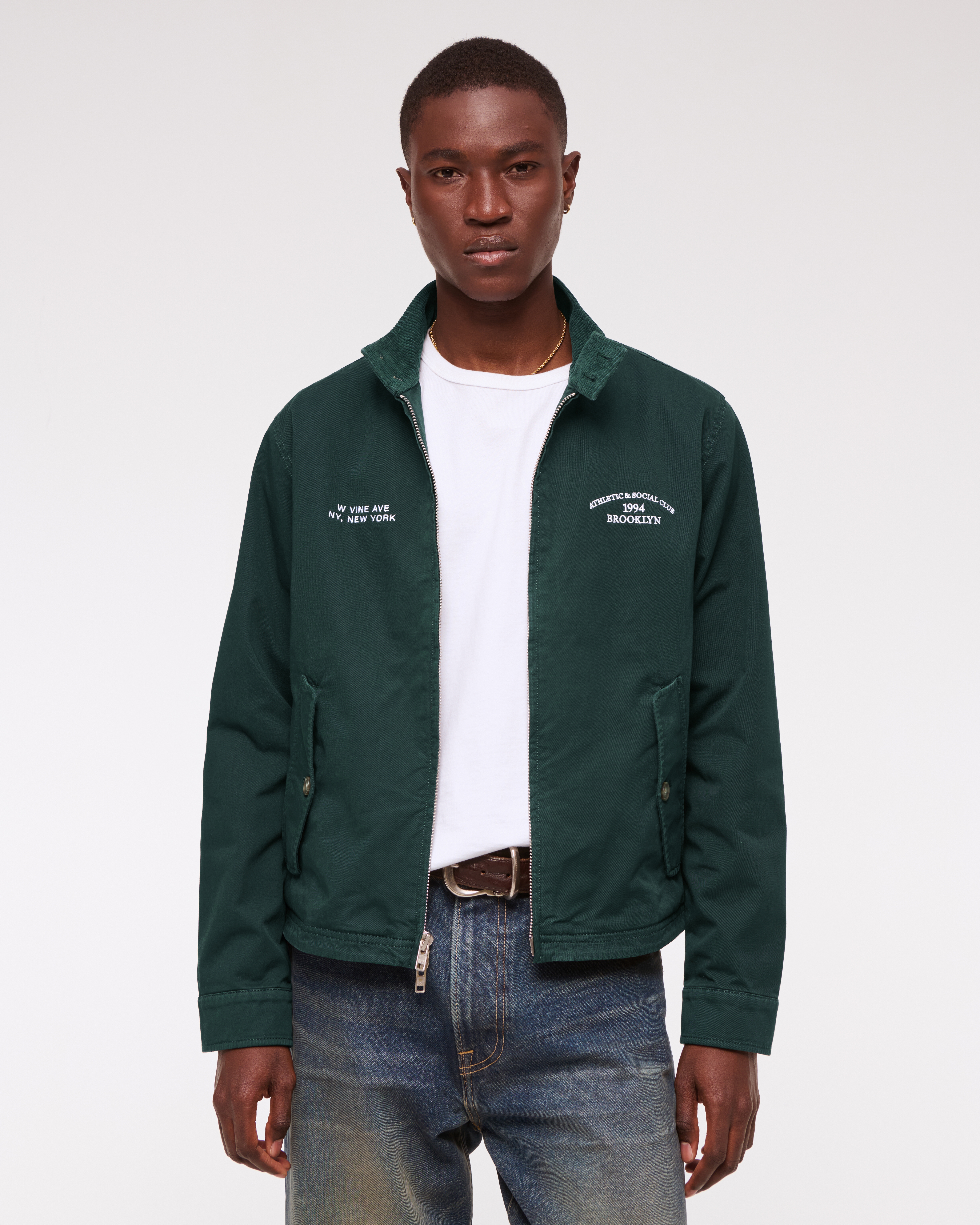 Men's Lightweight Cropped Easy Zip Jacket | Men's Clearance