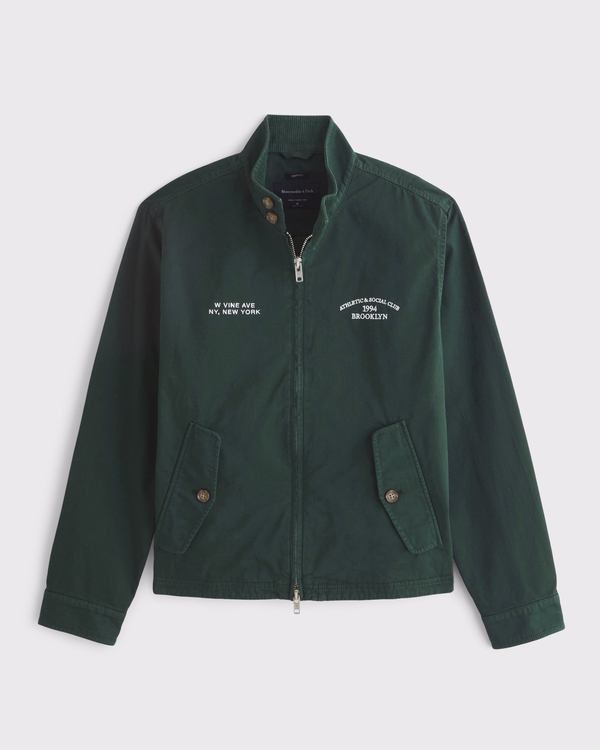 Abercrombie & Fitch, Lightweight Cropped Easy Zip Jacket