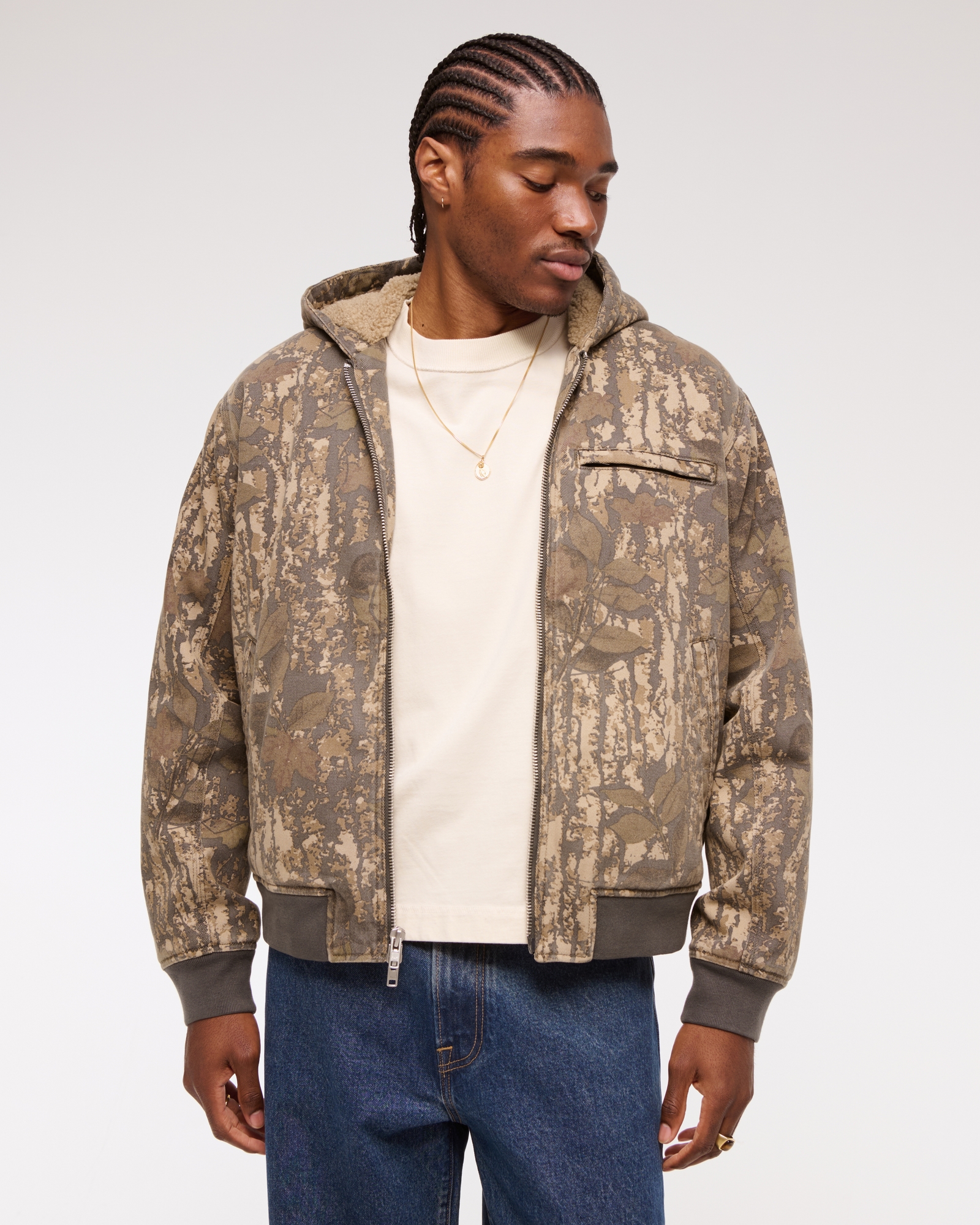 Hooded Workwear Bomber Jacket