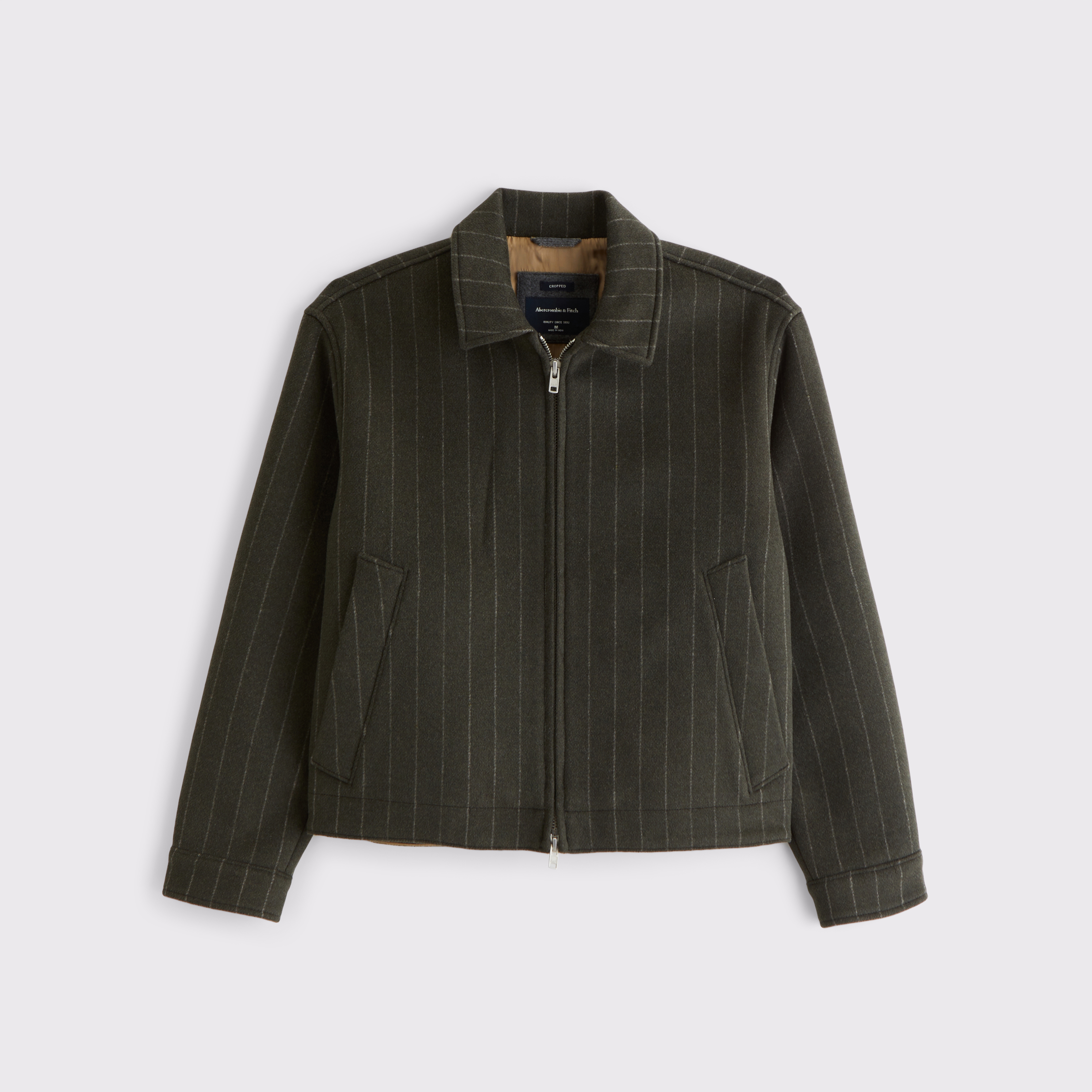 Men's Cropped Wool-Blend Zip Jacket | Men's Coats & Jackets Men's Cropped Wool-Blend Zip Jacket | Men's Coats & Jackets