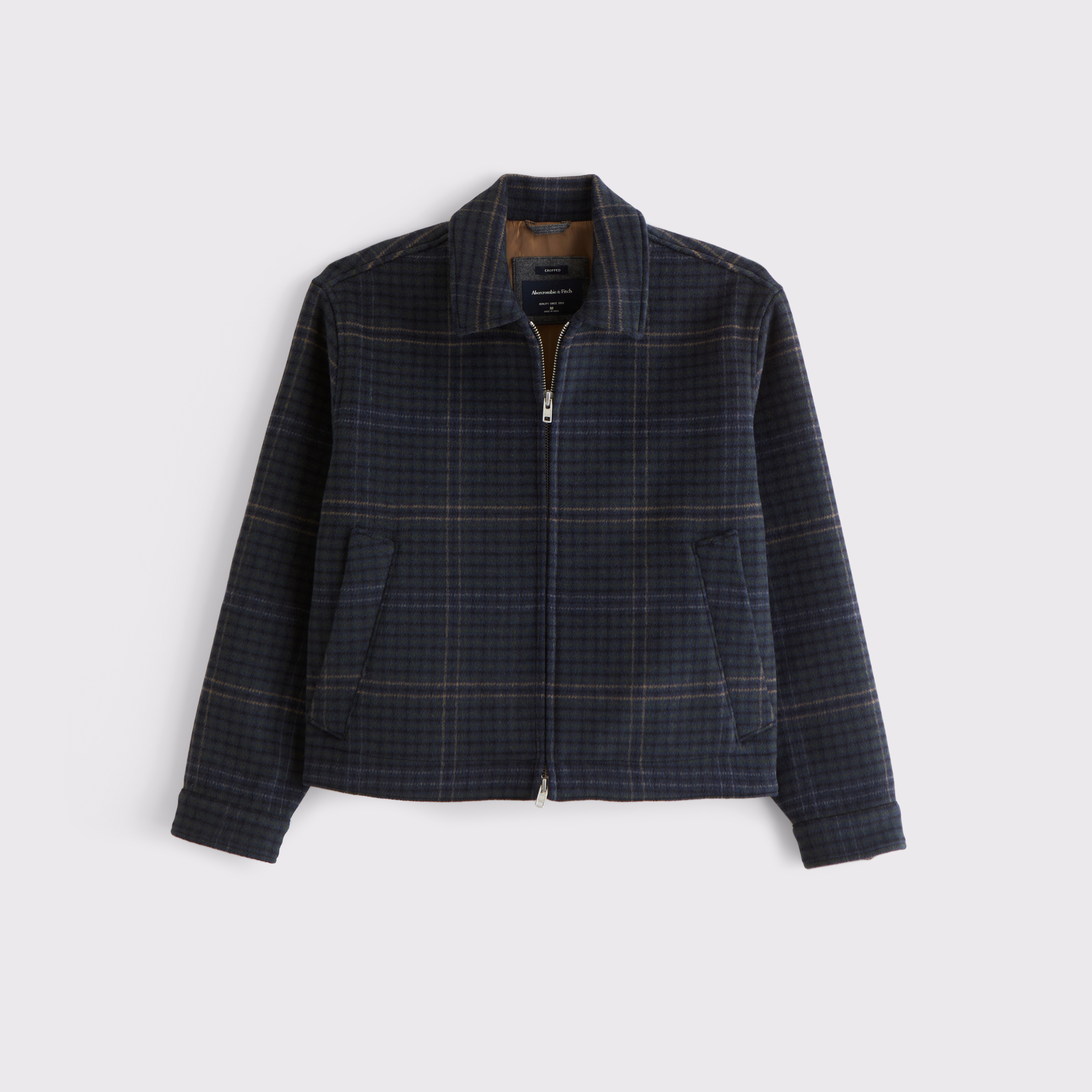 Men's Cropped Wool-Blend Zip Jacket | Men's Coats & Jackets