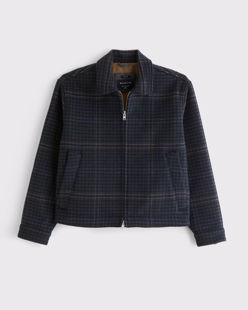 Men's Cropped Wool-Blend Zip Jacket | Men's Coats & Jackets Men's Cropped Wool-Blend Zip Jacket | Men's Coats & Jackets