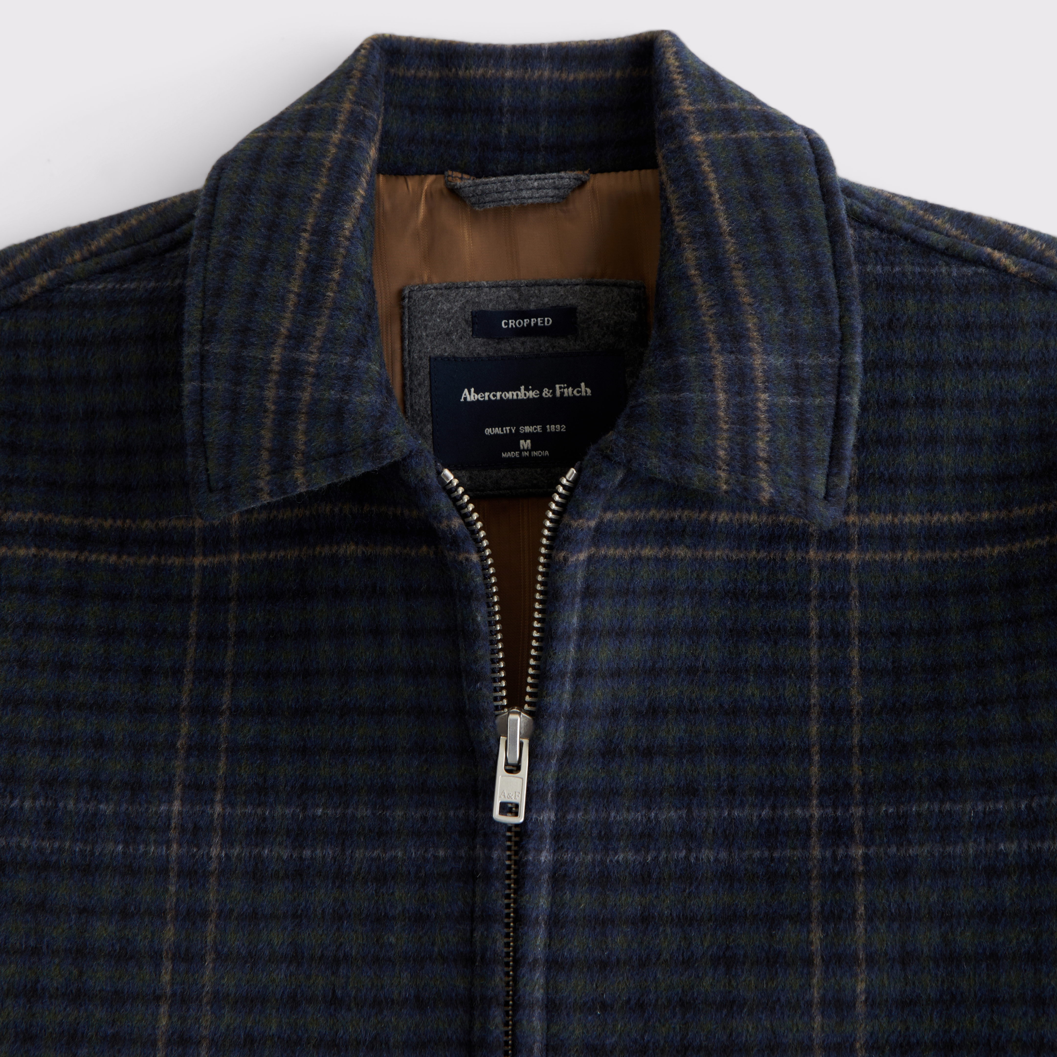 Men's Cropped Wool-Blend Zip Jacket | Men's Coats & Jackets