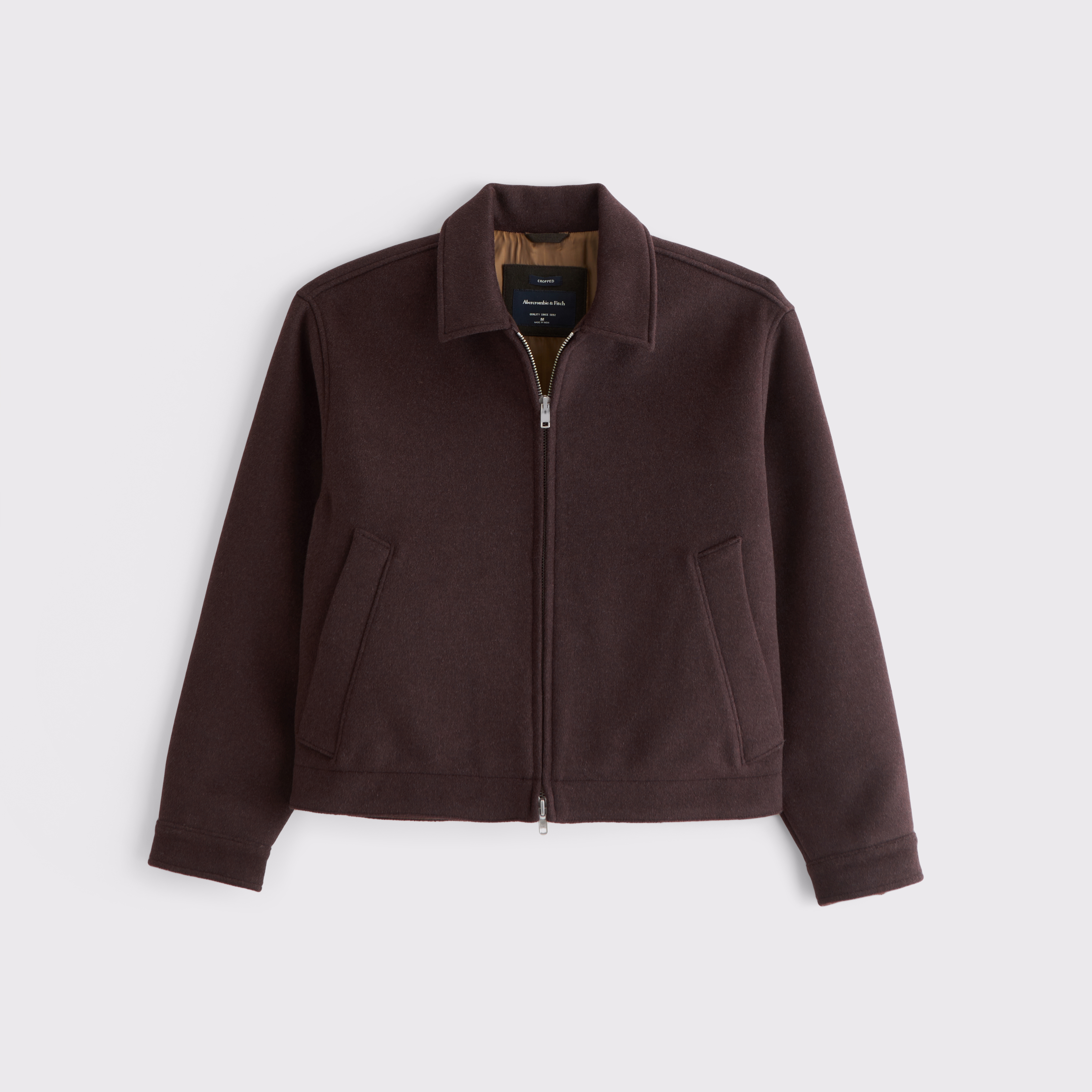 Men's Cropped Wool-Blend Zip Jacket | Men's Coats & Jackets