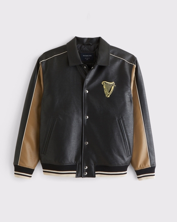 Men's Guinness Varsity Bomber Jacket | Men's Coats & Jackets