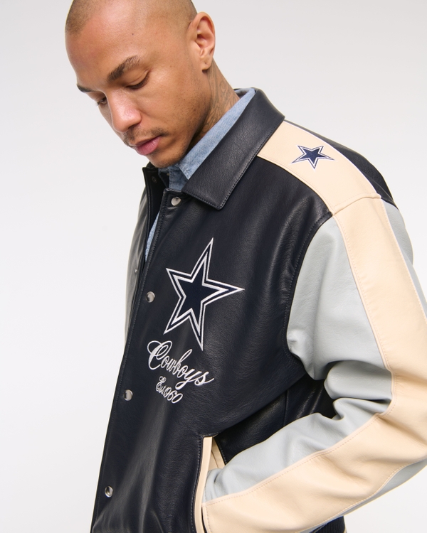 Dallas Cowboys Varsity Bomber Jacket, Deep Navy - Cowboys view 2
