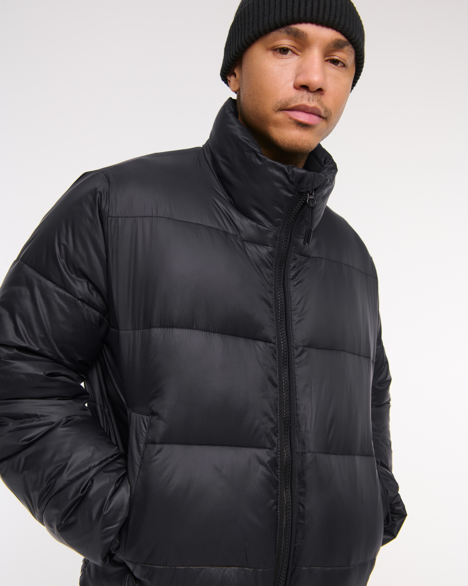 Mockneck Zip Puffer