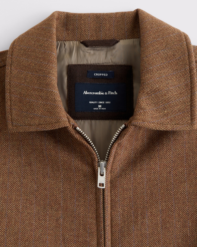 Tweed Abercrombie Veste Femme Homme Veste Courte à Fermeture à