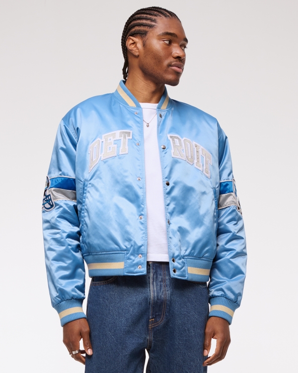 Detroit Lions Varsity-Bomberjacke, Hellblau – Lions view 1