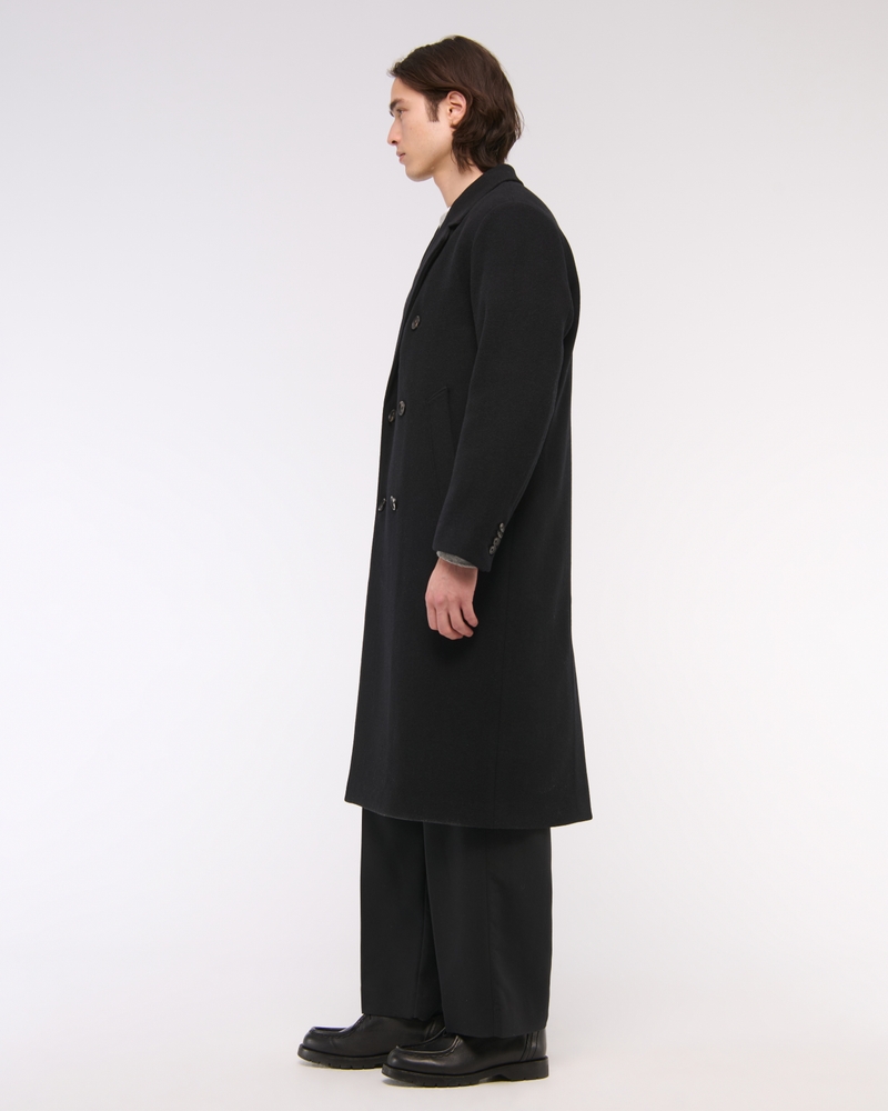 Double-Breasted Wool-Blend Coat