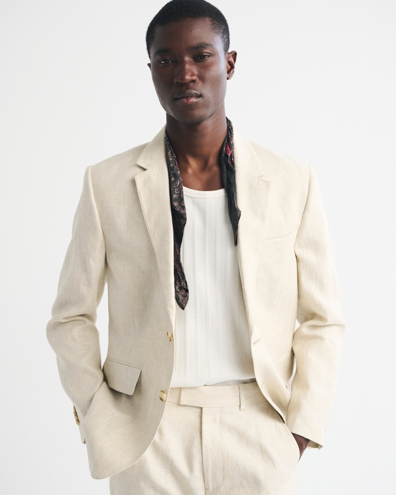 The A&F Collins Slim 100% Linen Blazer - thumbnail 2
