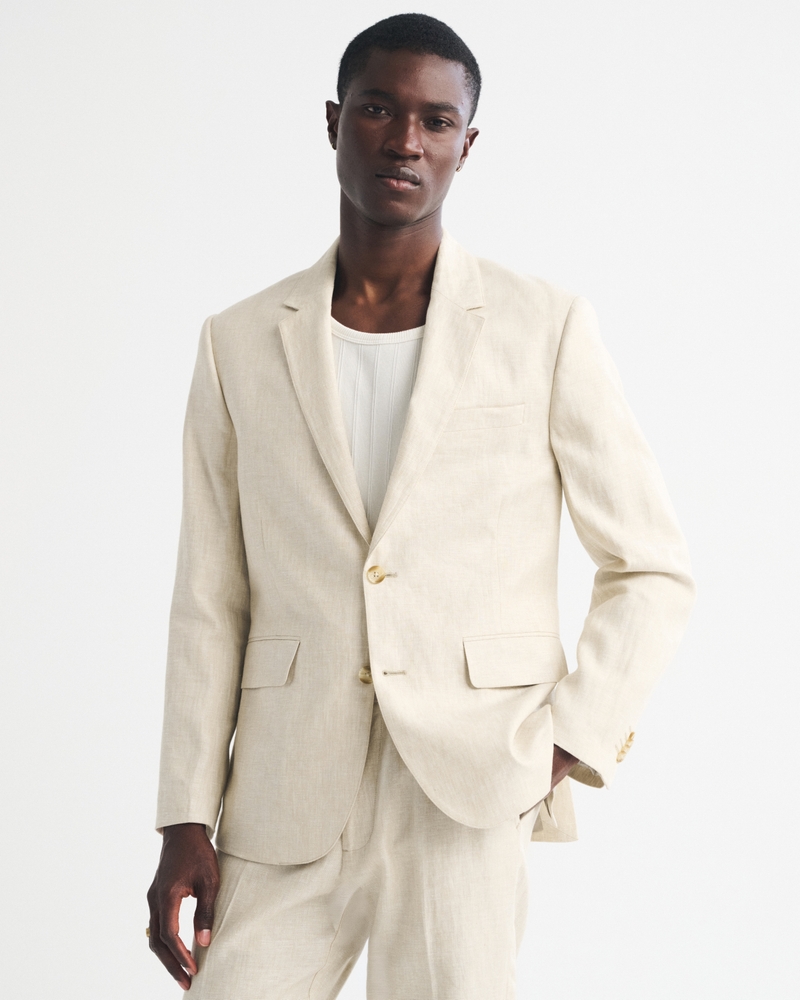 The A&F Collins Slim 100% Linen Blazer - thumbnail 7