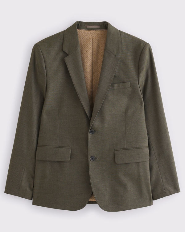 The A&F Collins Slim Blazer, Olive view 1
