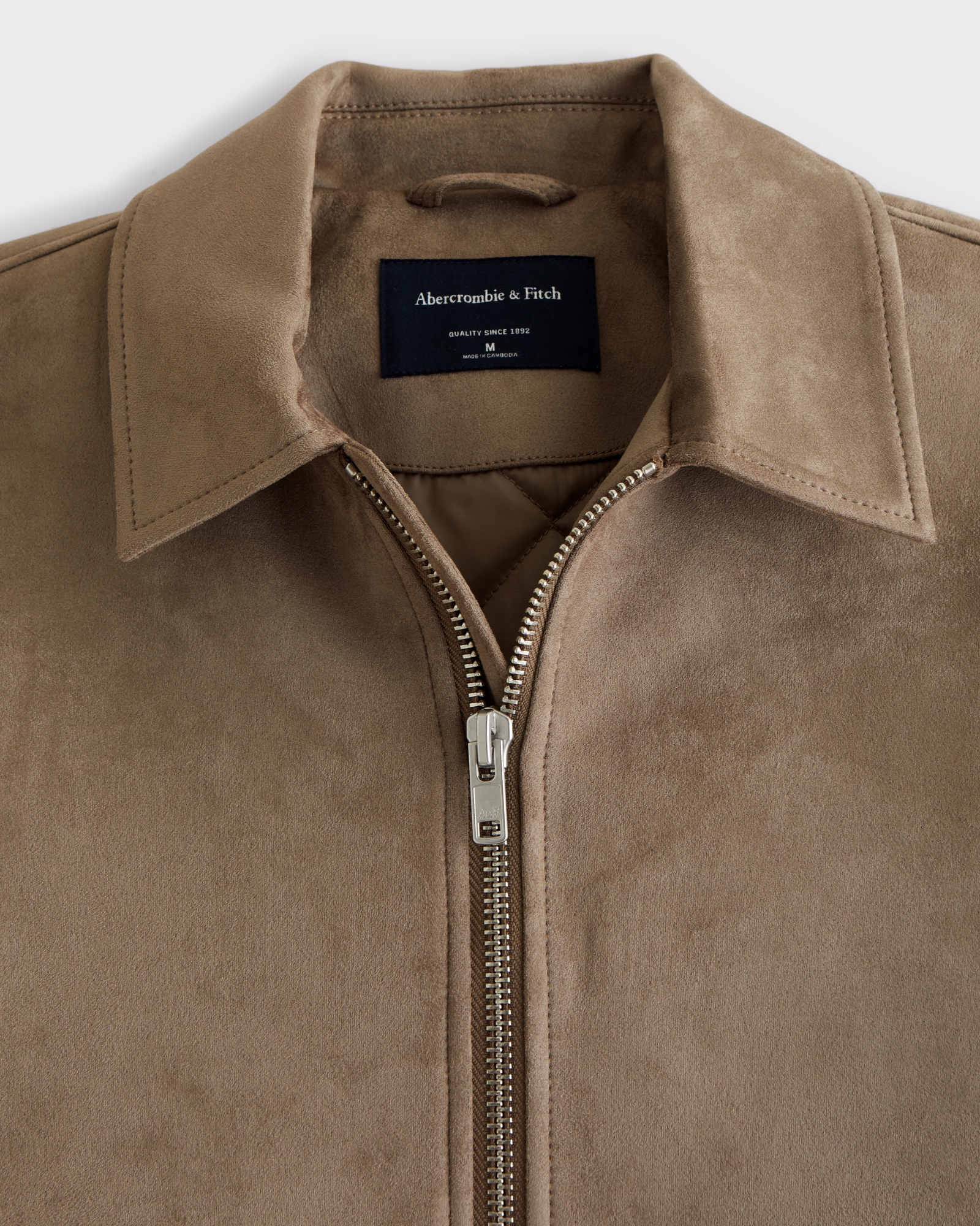 Vegan Suede Bomber Jacket