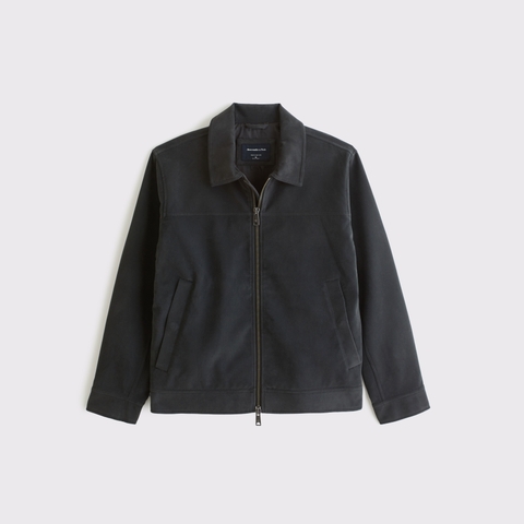 Мужские куртки Abercrombie & Fitch Easy Vegan Suede Zip Trucker Jacket