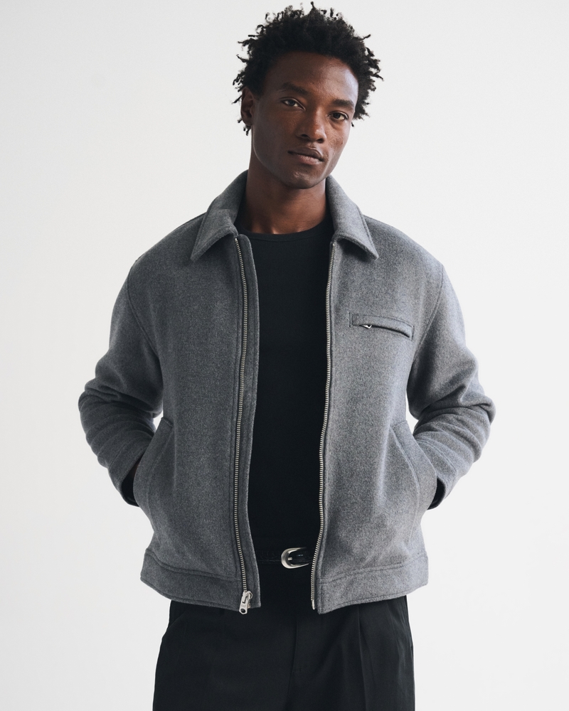 Wool-Blend Zip Jacket - thumbnail 2
