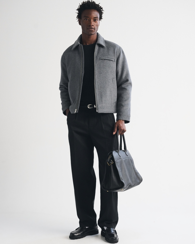 Wool-Blend Zip Jacket