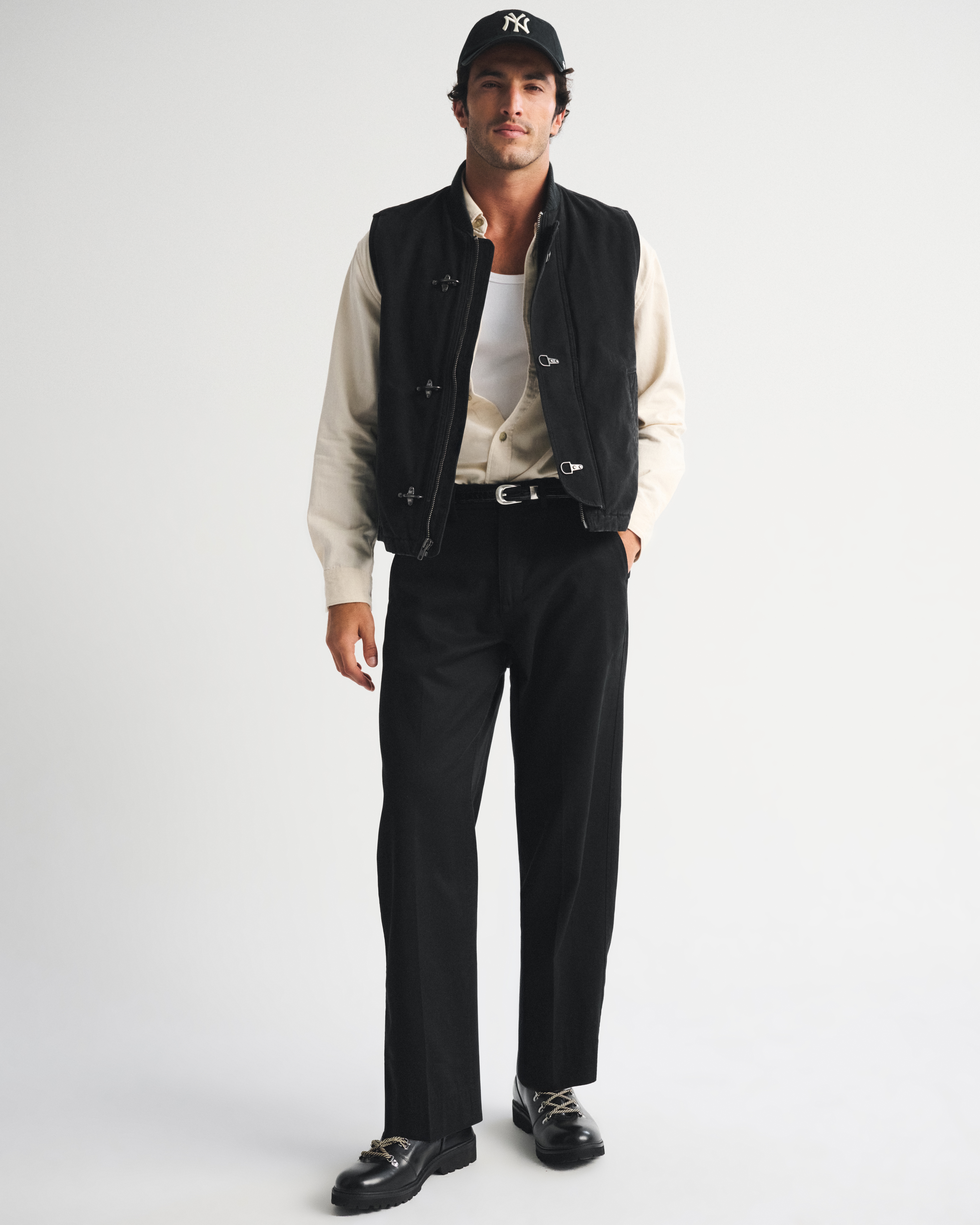 Мужские жилеты Abercrombie & Fitch 100% Cotton Fireman Clasp Workwear Vest — фото 3