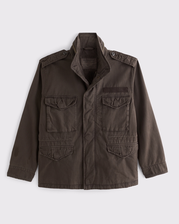 Military Jacket, Dark Coffee view 1
