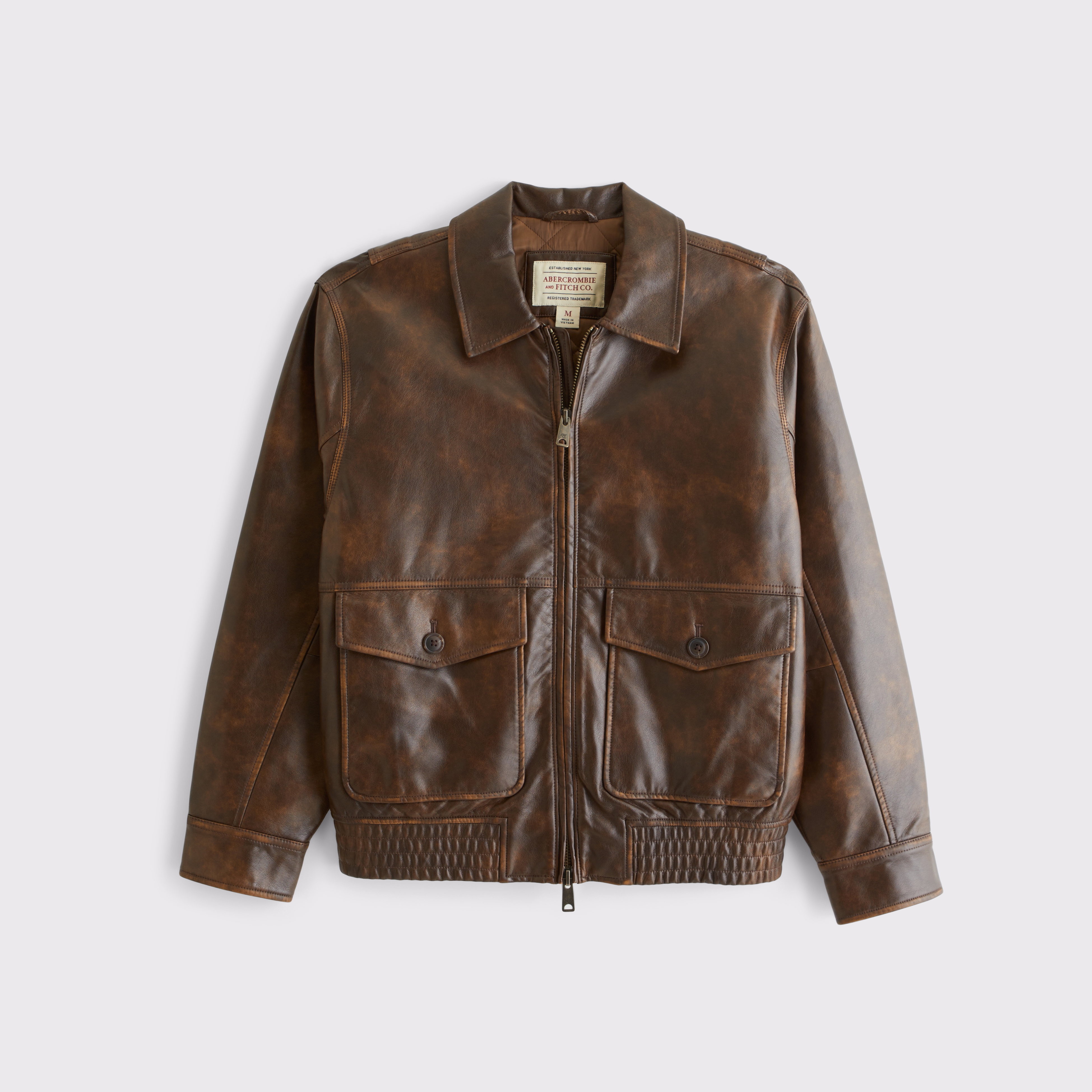 Vegan Leather Bomber Jacket