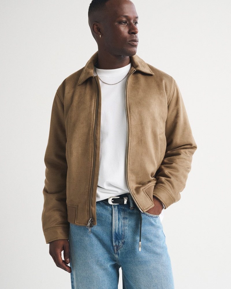 Vegan Suede Bomber Jacket - thumbnail 6