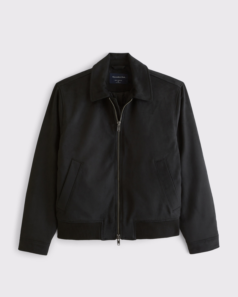 Vegan Suede Bomber Jacket - thumbnail 2