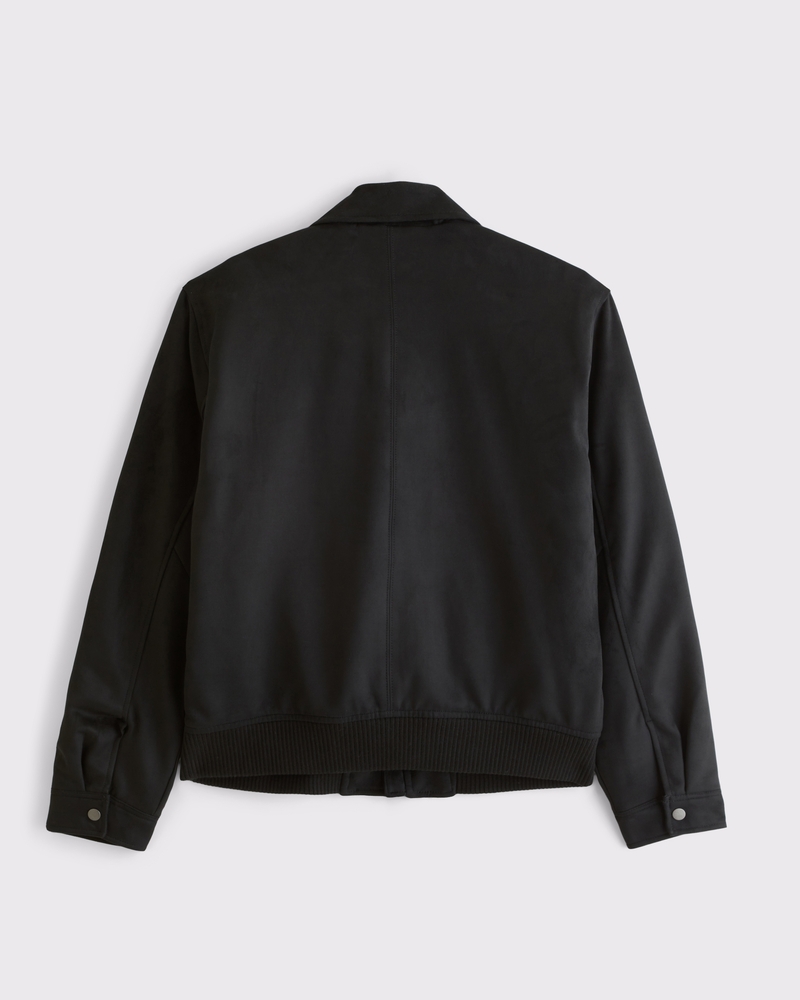 Vegan Suede Bomber Jacket