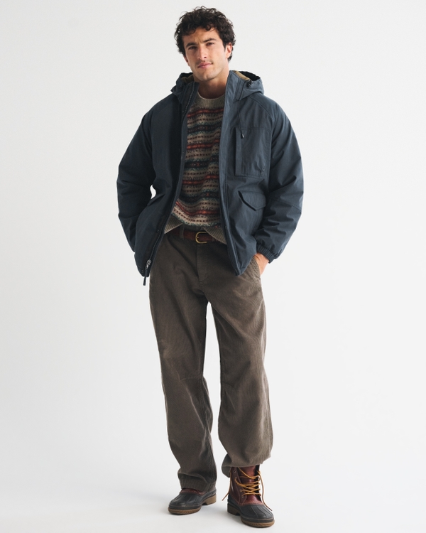 Hooded Parka, Navy view 2